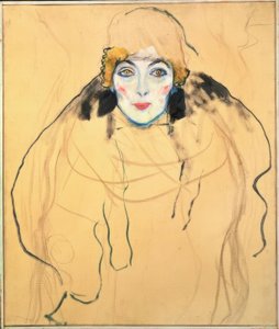 Portrait of a Lady en Face by Gustav Klimt